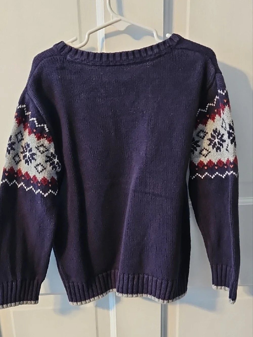 Gymboree Navy Fair Isle Crewneck Sweater with Orange Truck Motif